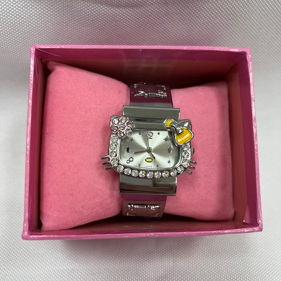 Hello Kitty Silver Cuff Bracelet Watch - Picture 6 of 8